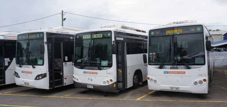 CDC Sunshine Coast Mercedes OH1728 Custom SB40 104 and Hino RG230 ABM Starliner III 89 & 86
